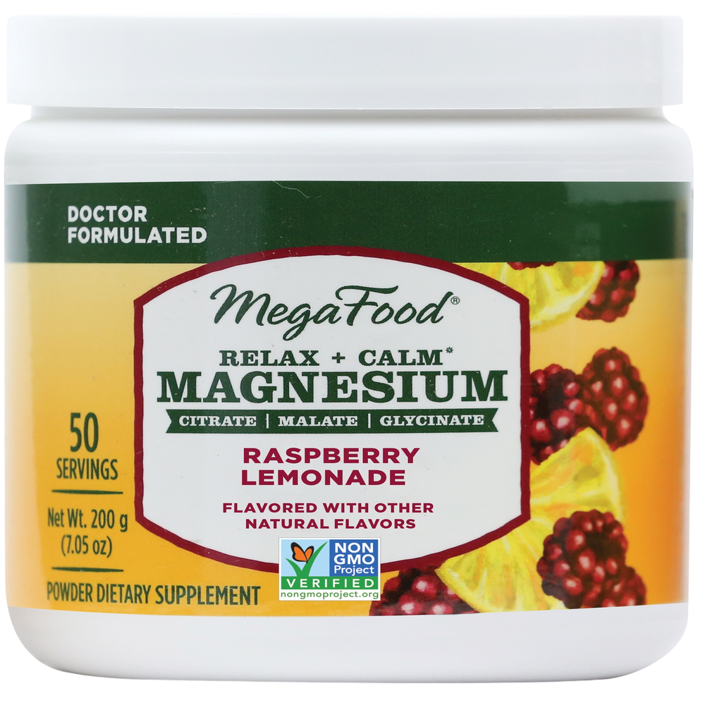 Relax + Calm Magnesium Powder-Raspberry Lemonade Flavor, 200 g