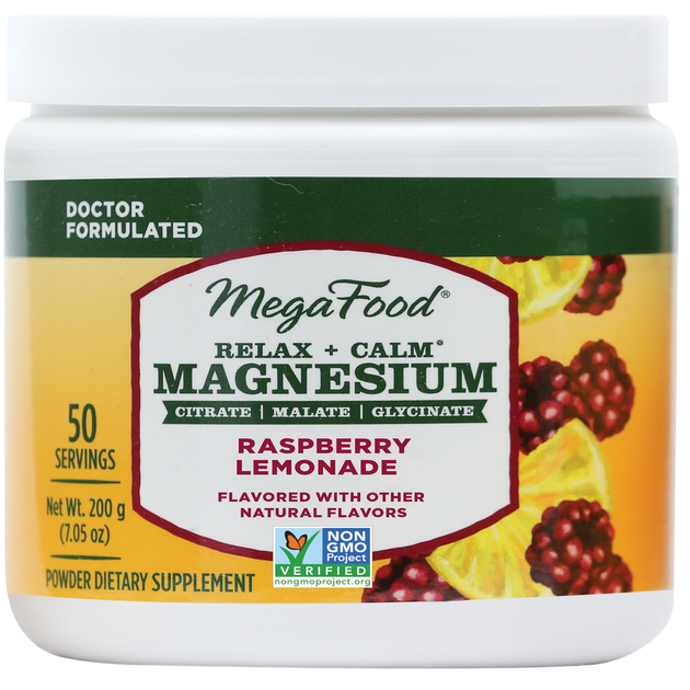 Relax + Calm Magnesium Powder-Raspberry Lemonade Flavor, 200 g , Form_Powder
