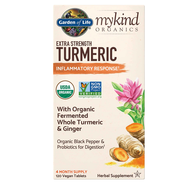 mykind Organics Extra Strength Turmeric Inflammatory Response, 120 Tablets