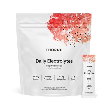 Daily Electrolytes Stick Packs Grapefruit, 30 Packets , Brand_Thorne Research Form_Packets Size_30 Packets