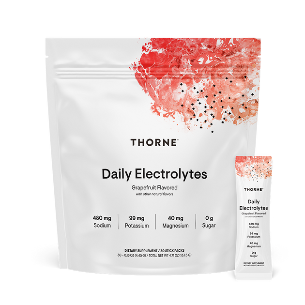 Daily Electrolytes Stick Packs Grapefruit, 30 Packets , Brand_Thorne Research Form_Packets Size_30 Packets