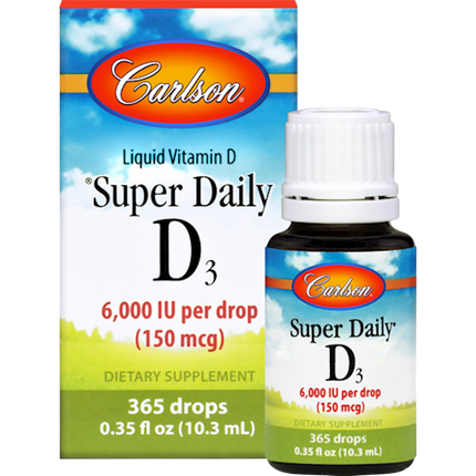 Super Daily D3 6000 IU, 10.3 mL Liquid