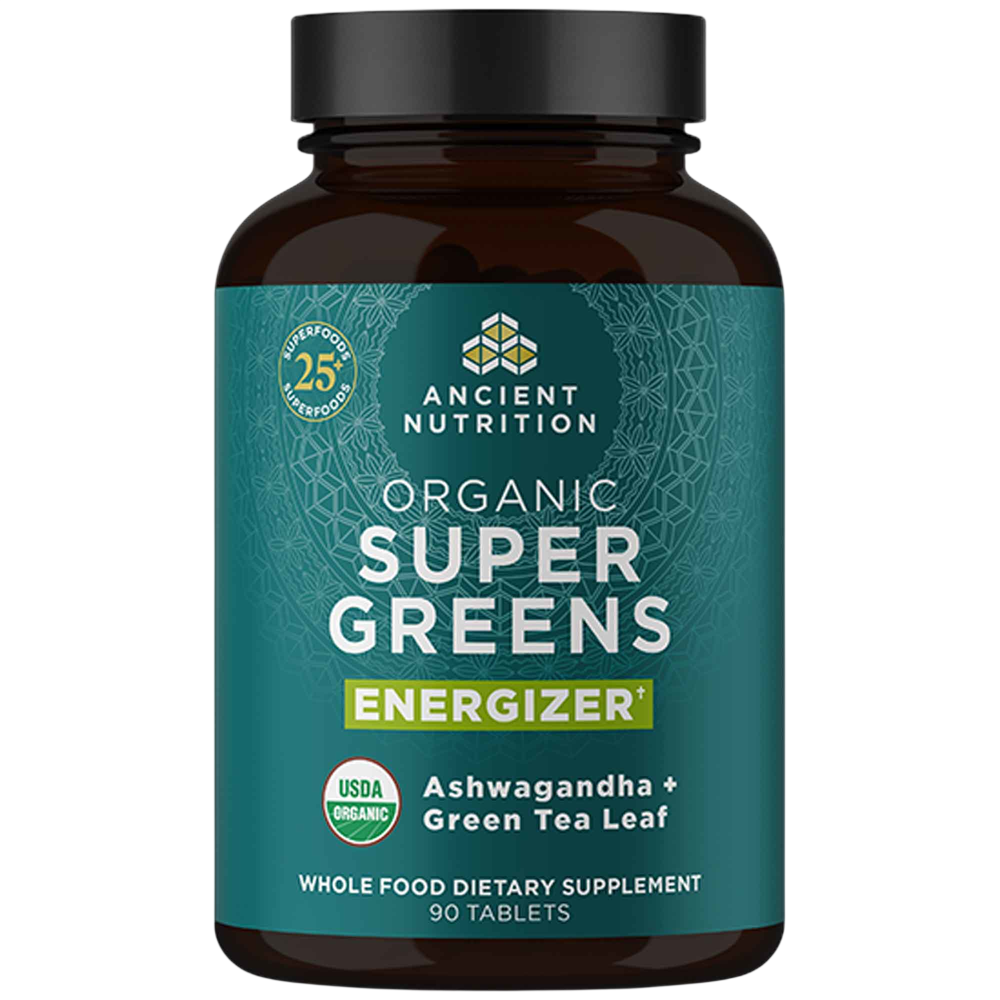 Ancient Nutrition Organic SuperGreens Energizer - Tablet - front