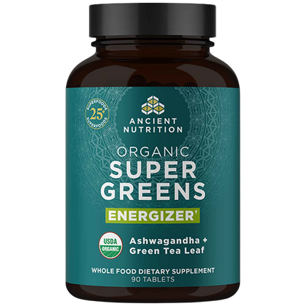 Ancient Nutrition Organic SuperGreens Energizer - Tablet - front