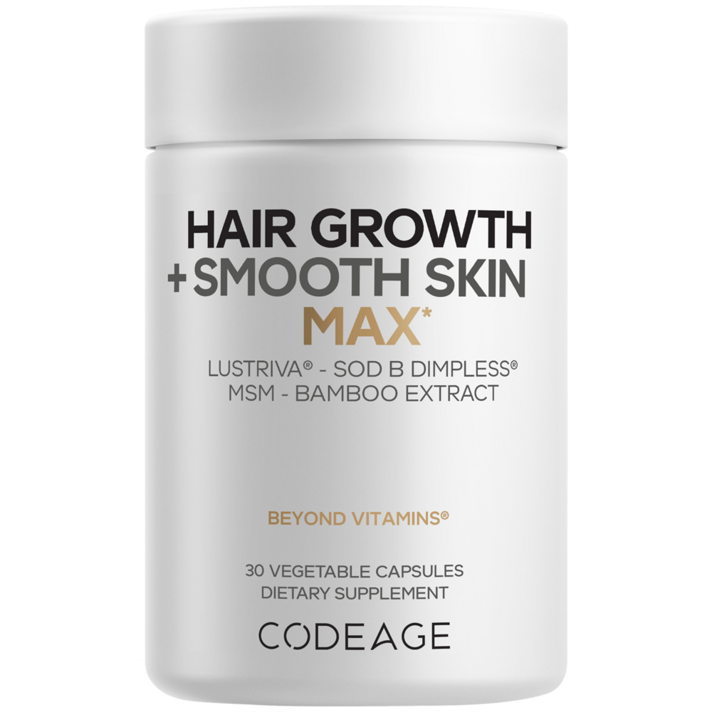 Hair Growth + Smooth Skin MAX, 30 Capsules