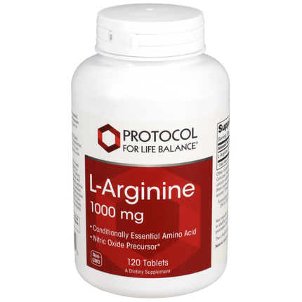 Arginine 1000mg, 120 Tablets , Brand_Protocol for Life Balance Form_Tablets Requires Consultation Size_120 Tablets tablets