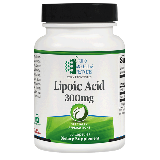 Lipoic Acid 300mg, 60 capsules , Brand_Ortho Molecular caps Form_Capsules Requires Consultation Size_60 Caps