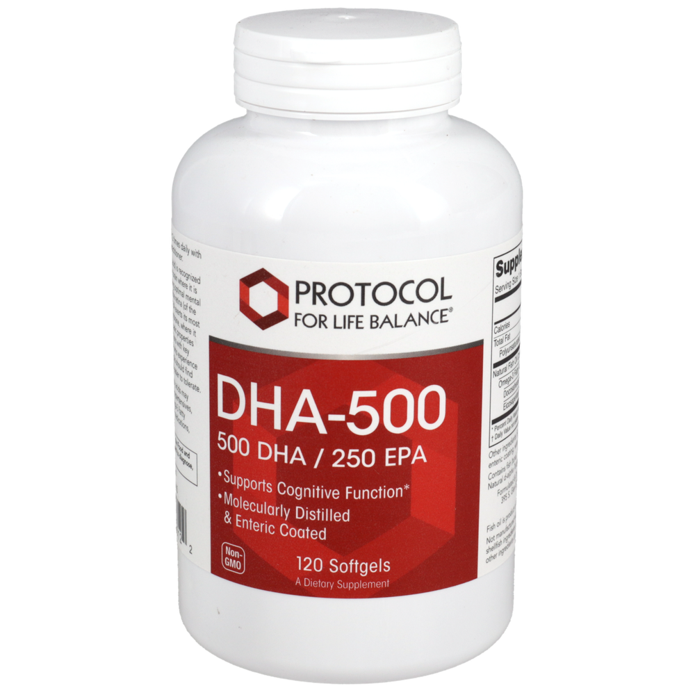 DHA-500 (500 DHA/250 EPA) 120 softgels , Brand_Protocol for Life Balance Form_Softgels Requires Consultation Size_120 Softgel Capsules softgels