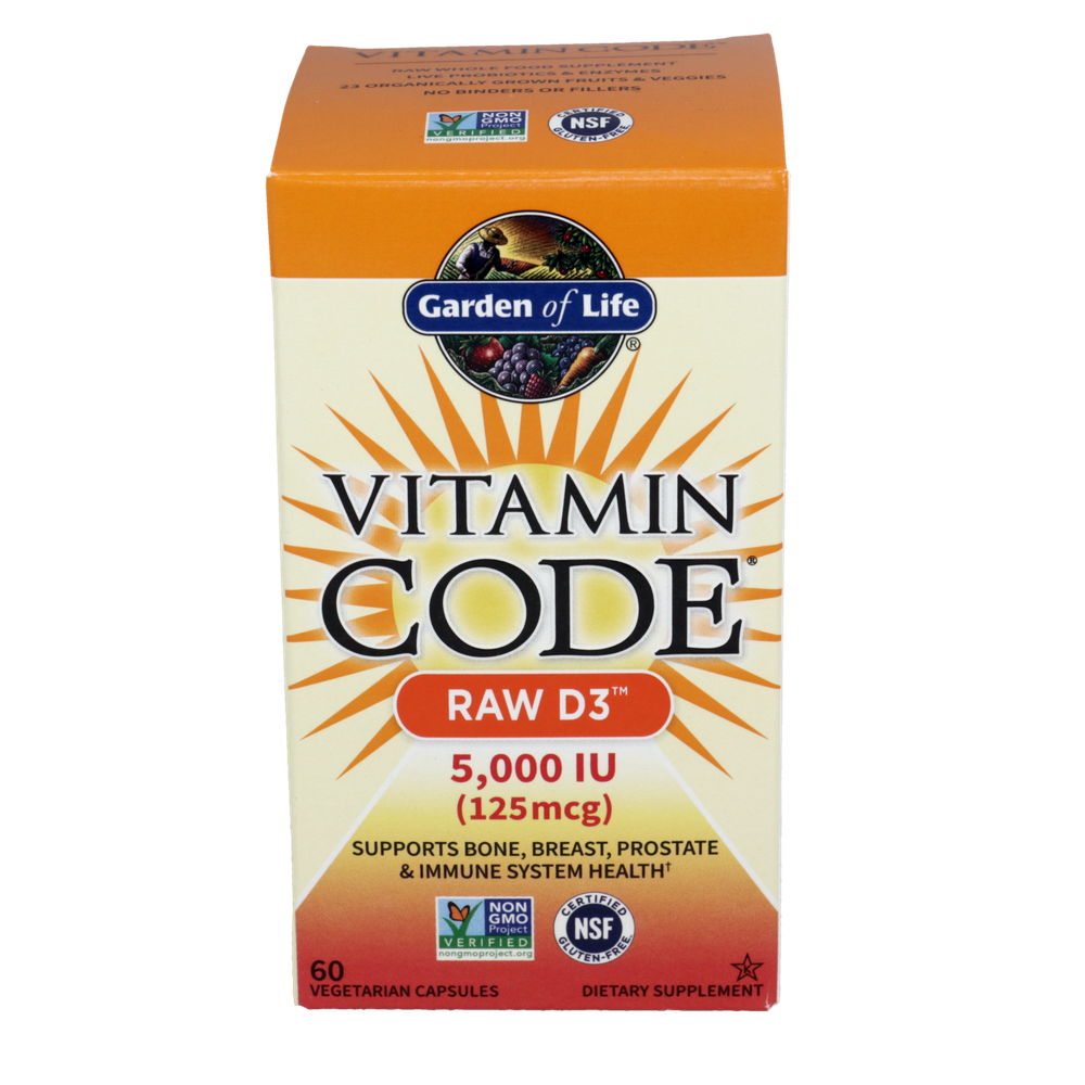 Vitamin Code® RAW D3, 5000 IU, 60 Vegetarian Capsules