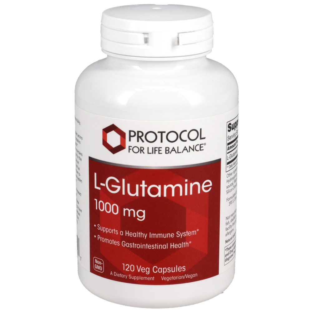 L-Glutamine 1000mg, 120 Capsules , Brand_Protocol for Life Balance capsules Form_Capsules Requires Consultation Size_120 Capsules