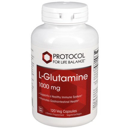 L-Glutamine 1000mg, 120 Capsules , Brand_Protocol for Life Balance capsules Form_Capsules Requires Consultation Size_120 Capsules