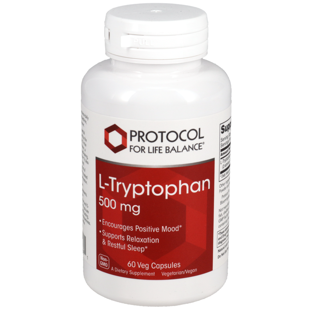 L-Tryptophan 500mg, 60 Capsules , Brand_Protocol for Life Balance capsules Form_Capsules Requires Consultation Size_60 Capsules