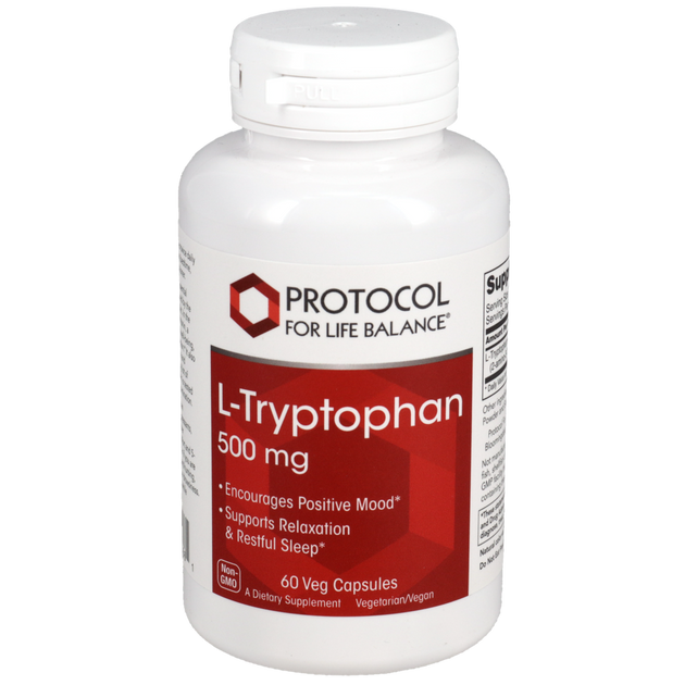 L-Tryptophan 500mg, 60 Capsules , Brand_Protocol for Life Balance capsules Form_Capsules Requires Consultation Size_60 Capsules