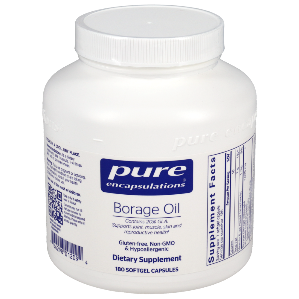 Borage Oil 180, Softgels , Brand_Pure Encapsulations Emersons Form_Capsules Requires Consultation Size_180 Capsules softgels