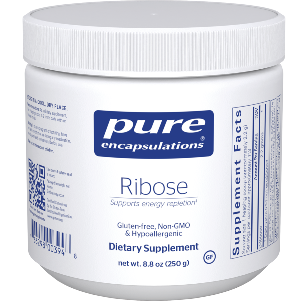 Ribose, 8.8 Oz (250 g) Powder , Brand_Pure Encapsulations Emersons powder