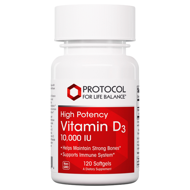 Vitamin D3 10,000IU, 120 Softgels , Brand_Protocol for Life Balance Form_Softgels Requires Consultation Size_120 Softgels softgels