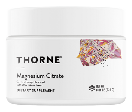 Magnesium Citrate Powder Citrus Berry, 228 g Powder , Brand_Thorne Research Form_Powder Size_228 g
