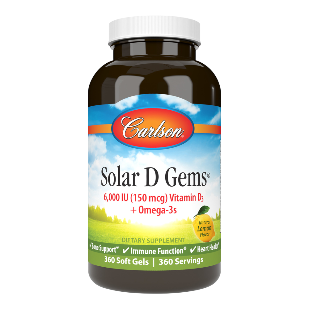 Solar D Gems - 6,000 IU, 360 Softgels