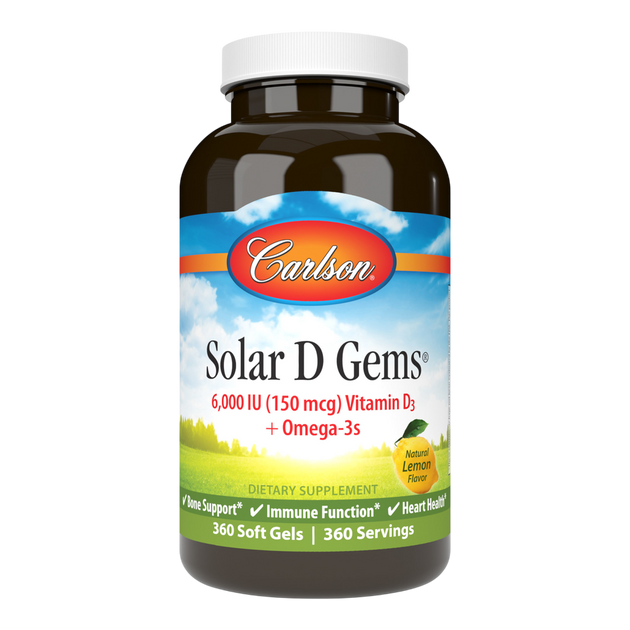 Solar D Gems - 6,000 IU, 360 Softgels