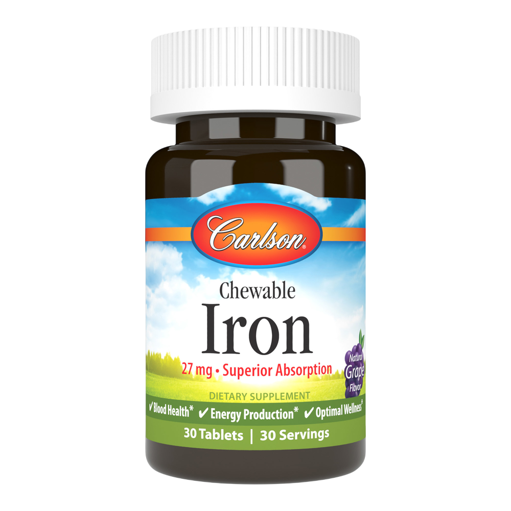 Chewable Iron - Grape, 30 Tablets
