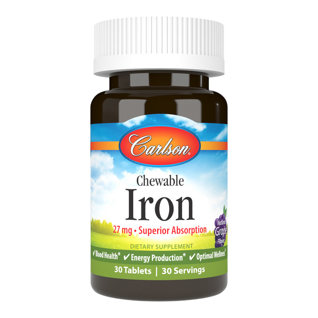 Chewable Iron - Grape, 30 Tablets