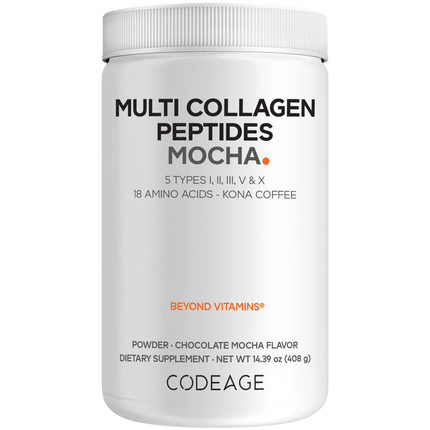 Multi Collagen Peptide Powder Mocha Chocolate Mocha, 408 g Powder