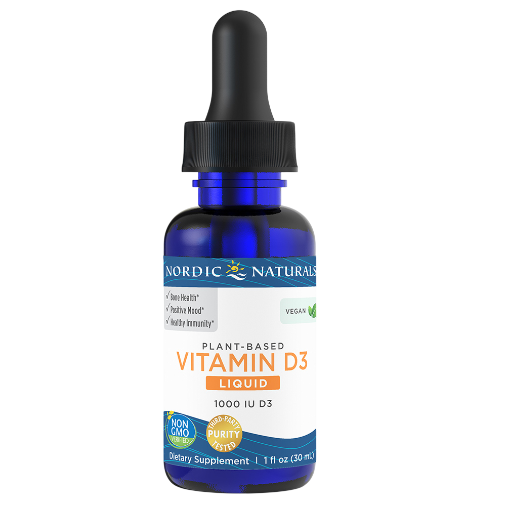 Nordic Naturals Plant-Based Vitamin D3 Liquid - front of bottle