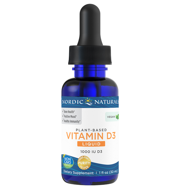 Nordic Naturals Plant-Based Vitamin D3 Liquid - front of bottle