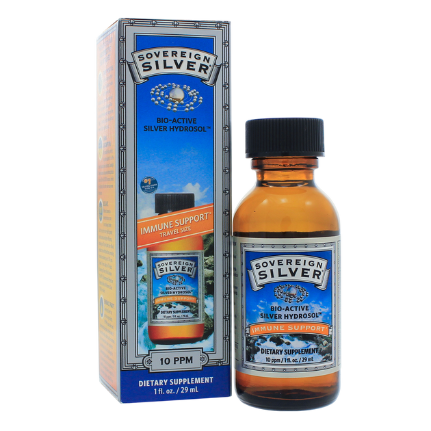 Bio-Active Silver Hydrosol™, 10 ppm, Bottle, 1 Fl Oz (29 mL) Liquid , Brand_Sovereign Silver Form_Liquid Size_1 Oz