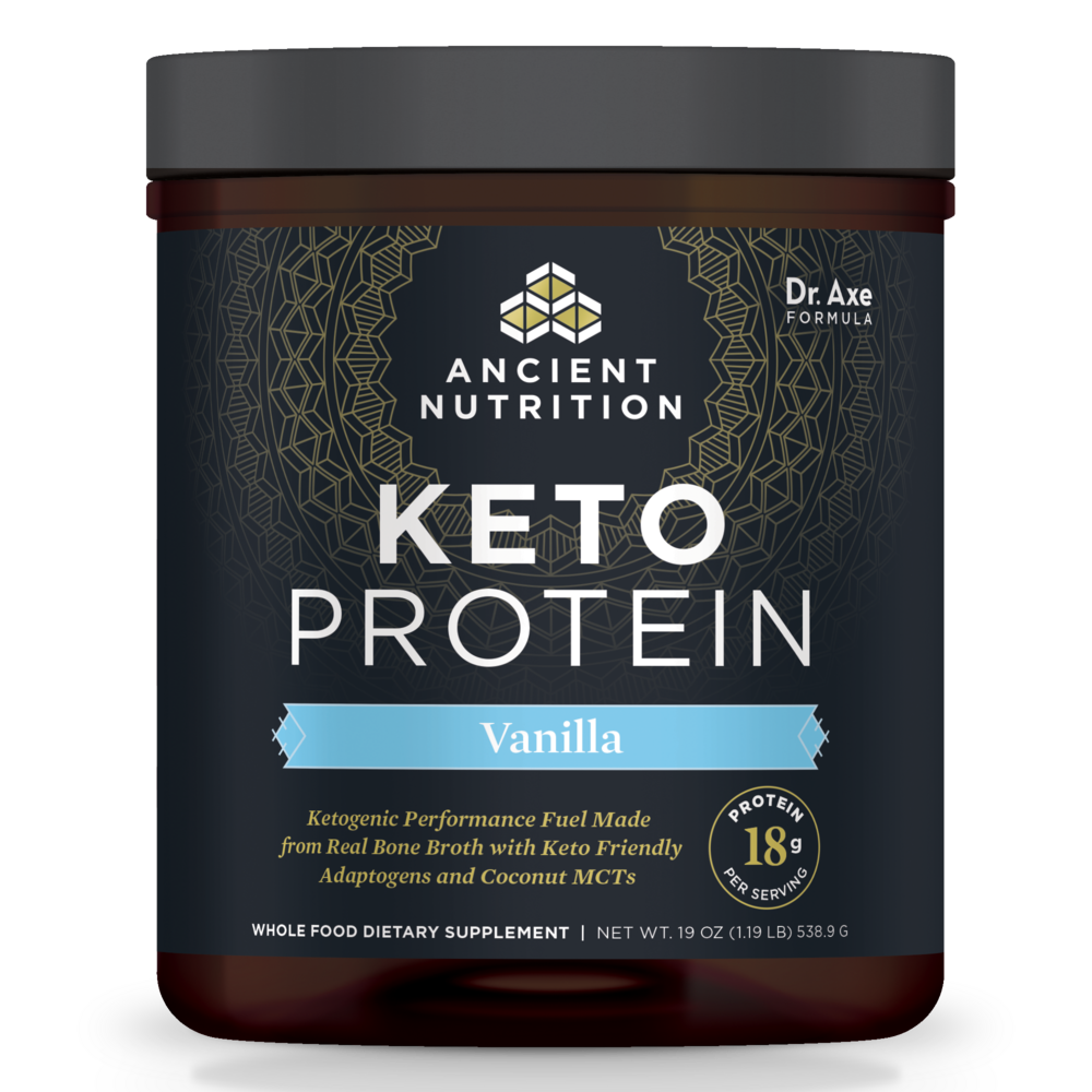 Ancient Nutrition Keto Protein Vanilla - front
