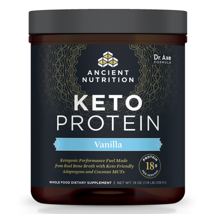 Ancient Nutrition Keto Protein Vanilla - front