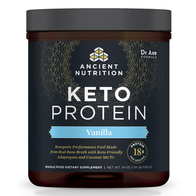 Ancient Nutrition Keto Protein Vanilla - front