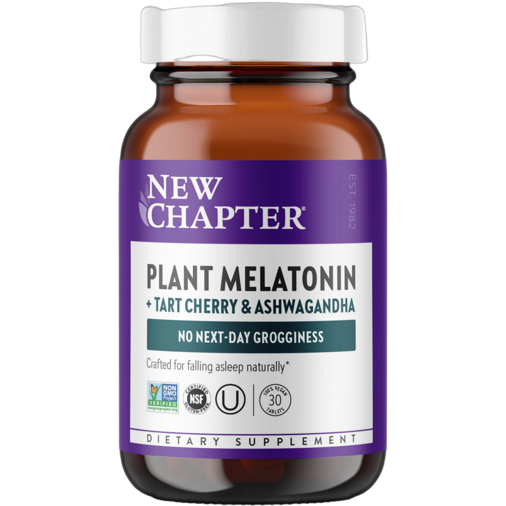 Plant Melatonin + Tart Cherry & Ashwagandha Tablets, 30 tablets