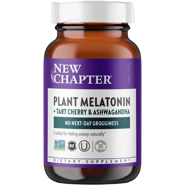 Plant Melatonin + Tart Cherry & Ashwagandha Tablets, 30 tablets , Form_Tablets