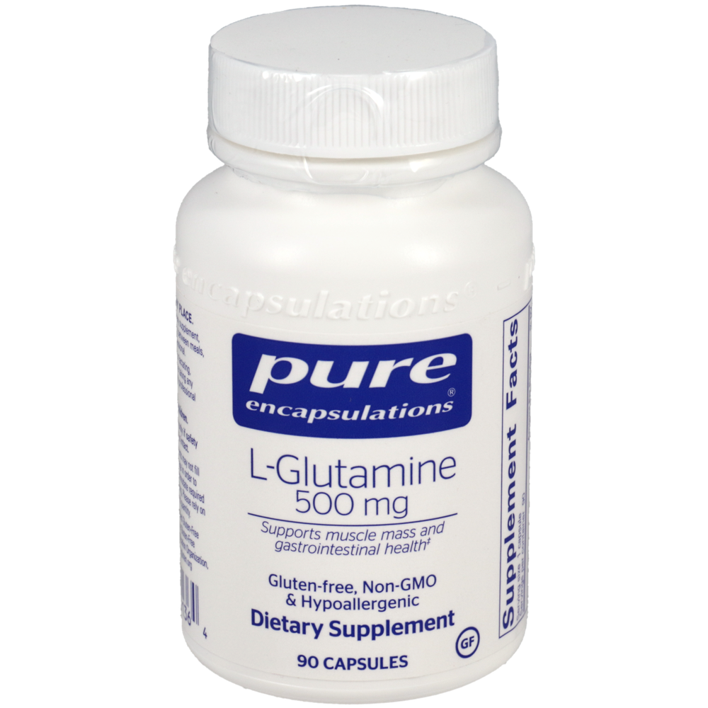 L-Glutamine, 500 mg, 90 Capsules , Brand_Pure Encapsulations caps