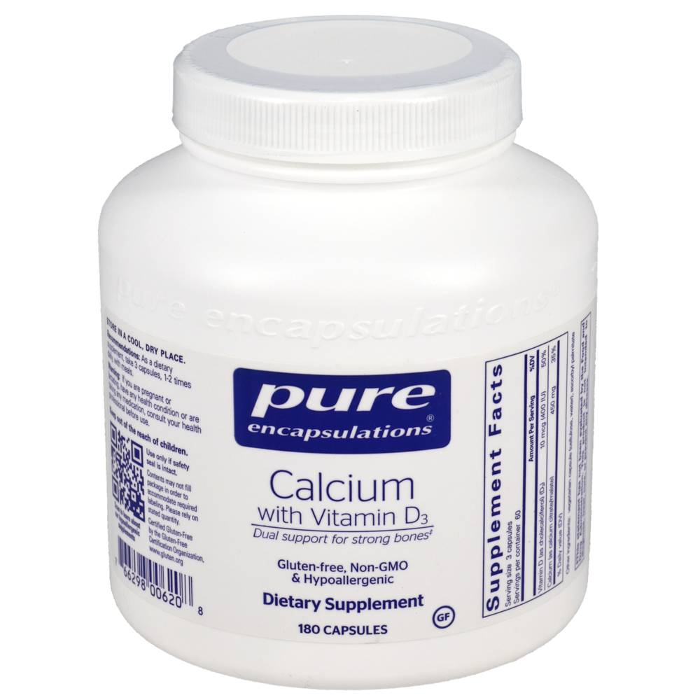 Calcium With Vitamin D3, 180 Capsules , Brand_Pure Encapsulations Form_Capsules Requires Consultation Size_180 Capsules