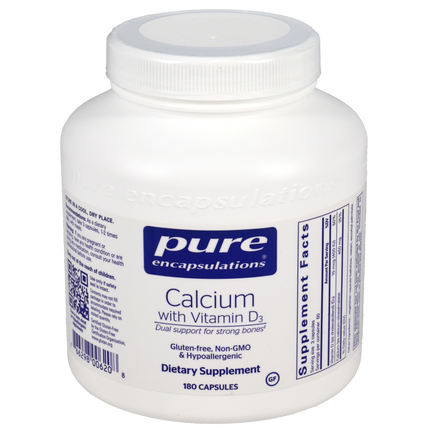 Calcium With Vitamin D3, 180 Capsules , Brand_Pure Encapsulations Form_Capsules Requires Consultation Size_180 Capsules