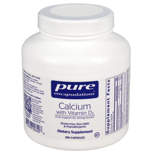 Calcium With Vitamin D3, 180 Capsules , Brand_Pure Encapsulations Form_Capsules Requires Consultation Size_180 Capsules