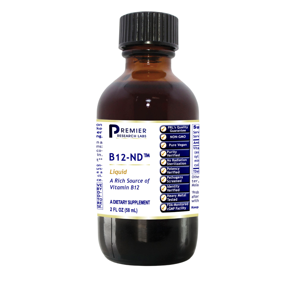 B12-ND, 58 Milliliters , Brand_Premier Research Labs Form_Liquid liquid Requires Consultation Size_58 Milliliters