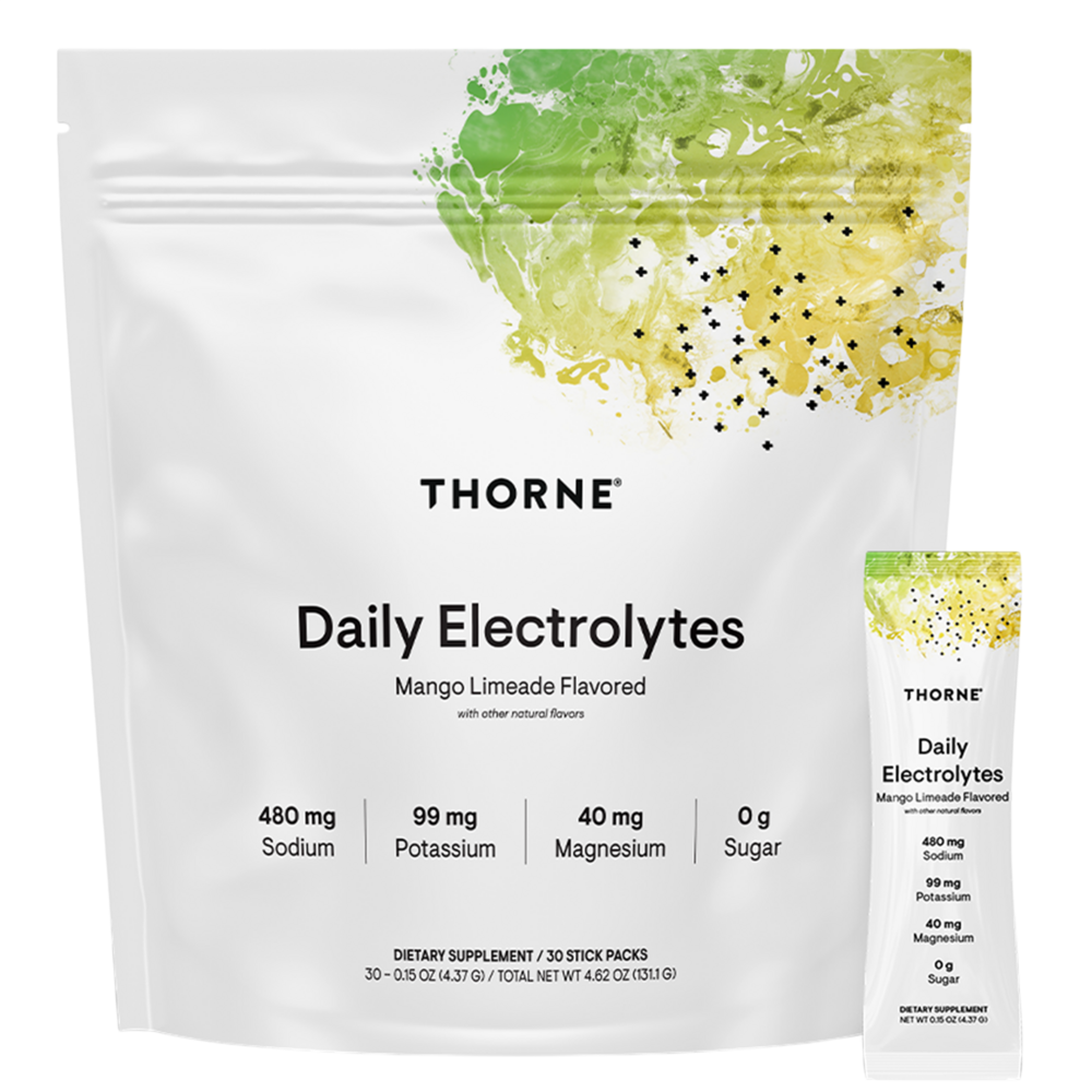 Daily Electrolytes Mango Limeade Flavored, 30 Packets , Brand_Thorne Research Form_Packets Size_30 Packets