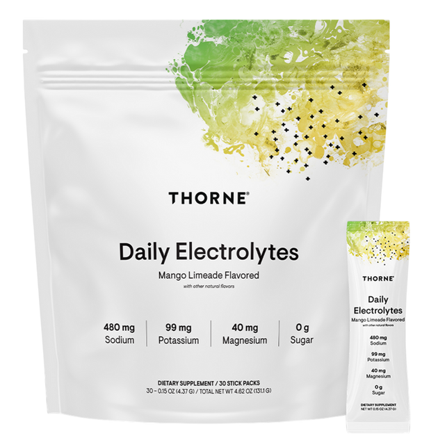Daily Electrolytes Mango Limeade Flavored, 30 Packets , Brand_Thorne Research Form_Packets Size_30 Packets