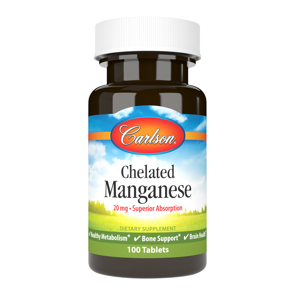 Chelated Manganese, 100 Tablets