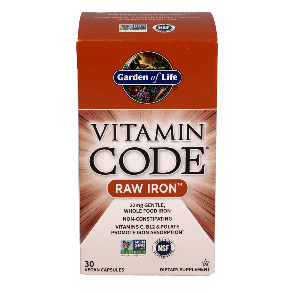 Vitamin Code® RAW Iron, 30 Vegan Capsules