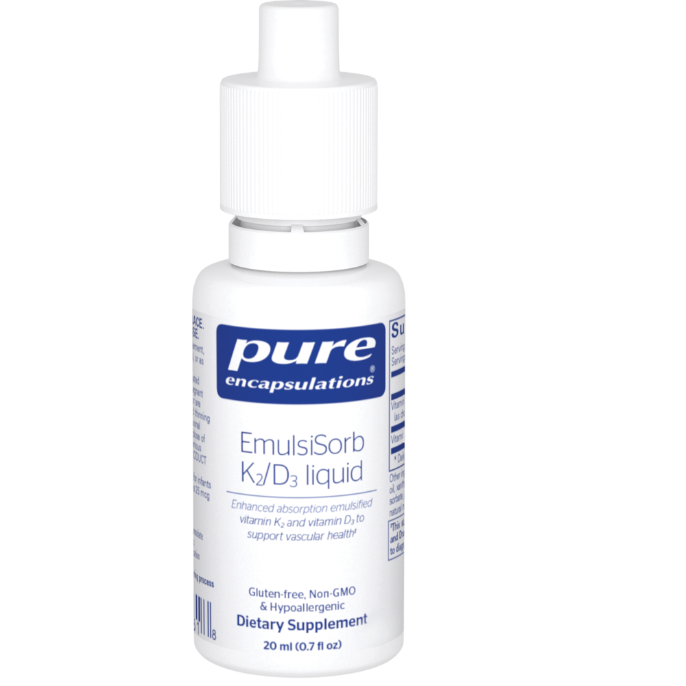 EmulsiSorb K2/D3 liquid, 20 Milliliters , Brand_Pure Encapsulations Form_Liquid Requires Consultation Size_20 Milliliters