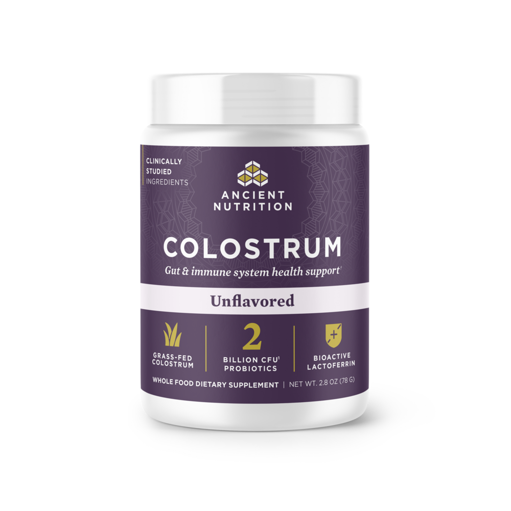Ancient Nutrition Colostrum Powder Gut and Immune System Health, Unflavored - front