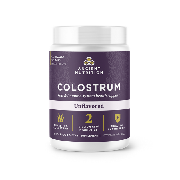 Ancient Nutrition Colostrum Powder Gut and Immune System Health, Unflavored - front