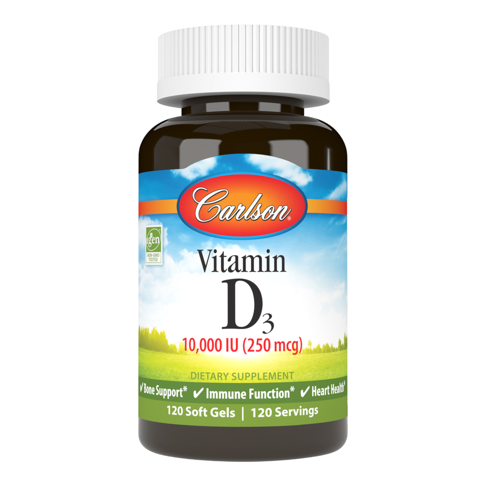 Vitamin D3, 10,000 IU, 120 Softgels