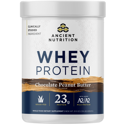 Ancient Nutrition Whey Protein Powder - Chocolate Peanut Butter - front