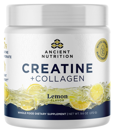 Ancient Nutrition Creatine + Collagen + Electrolytes, Lemon - front