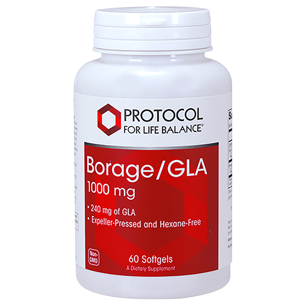 Borage / GLA 1000mg, 60 Softgel Capsules , Brand_Protocol for Life Balance Form_Softgels Requires Consultation Size_60 Softgel Capsules softgels
